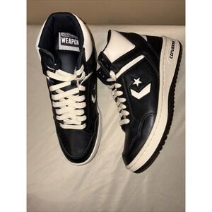 New Converse Weapon Men's 8.5 Women's 10 Vintage Black High Top Sneakers EU 42